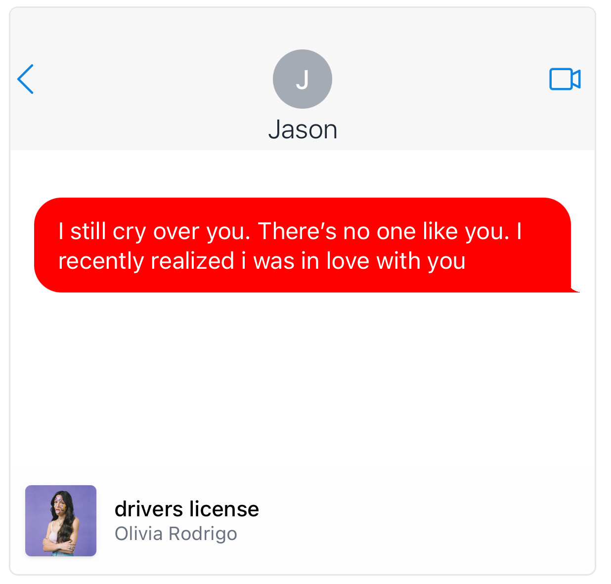 A screenshot of unsent message on unsentchat